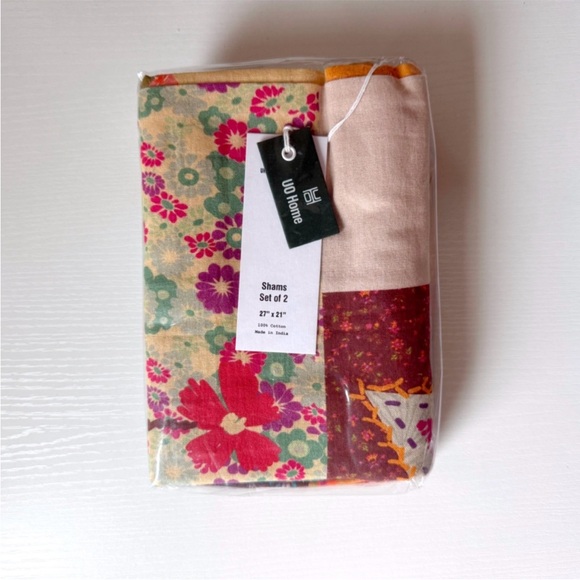 Urban Outfitters Home Quirky Patchwork Pillow Sham Set Hippie New Standard Size - Picture 4 of 6